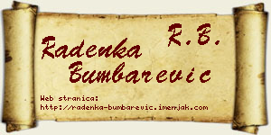 Radenka Bumbarević vizit kartica